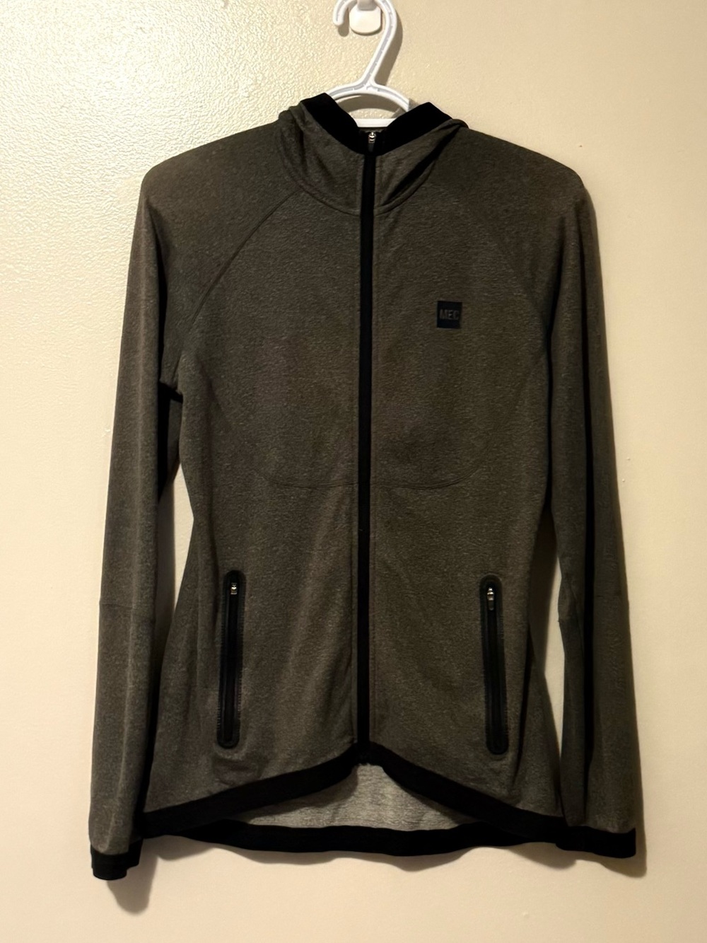 MEC Marled Grey Full-Zip Hooded Jacket